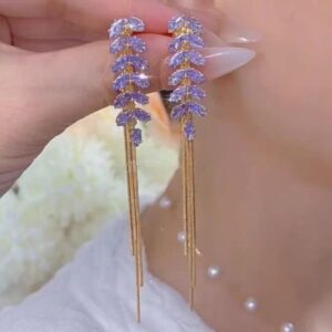 purple zircon earrings